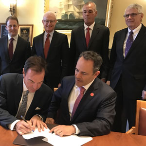 The Signing. Braidy Industries Board and Kentucky Govenor, Matt Bevin